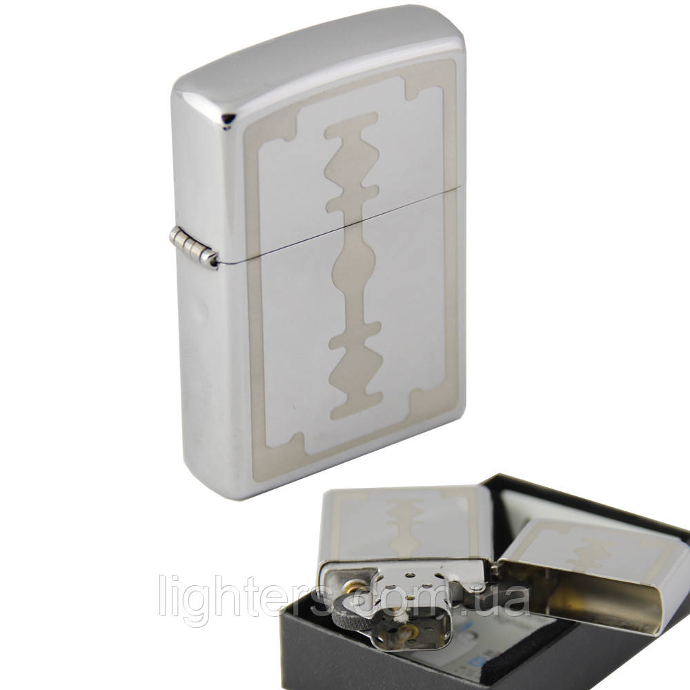 Запальничка Zippo 28137 RAZOR BLADE сіра 28137, фото 1