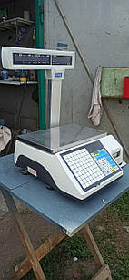 Ваги з печаткою етикеток «CAS CL 5000 J», в робочому стані, Б/у. З новою термоголовкою та валиком!