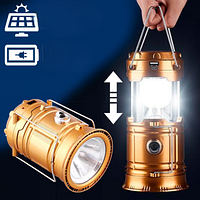 Фонарь раскладной для кемпинга с солнечной батареей 2в1 4Rest Camp Torch Lamp 6808XF аккумуляторный