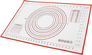 Силіконовий килимок для розкочування тіста та випічки в духовці з розміткою 60х40 см