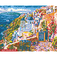 Набір для творчості Картина за номерами Малювання на полотні 40X50 см. "Місто на вершині"