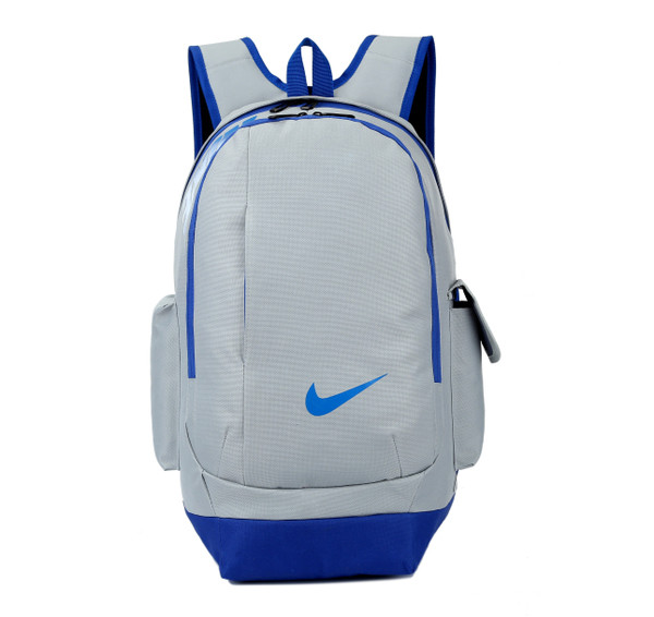 Рюкзак міський Nike сірий з синім логотипом