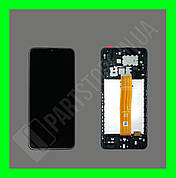 Дисплей Samsung A022 А02 2021 із сенсором та рамкою, чорний (оригінальні комплектуючі)