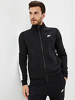 Бомбер чоловічий Nike Sportswear Club Brushed-Back Jacket M Чорно-білий DD7010-010 FT, код: 7400362