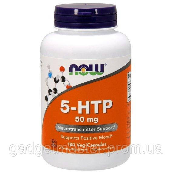 Триптофан NOW Foods 5-HTP 50 mg 180 Veg Caps NOW-00101 GS, код: 7518212 - фото 1 - id-p1915384570