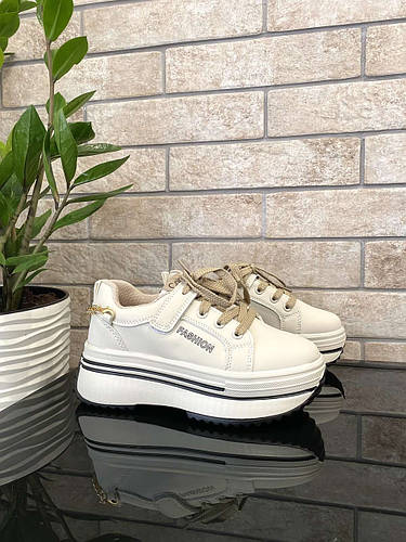 Кроссовки для девочки подростка бежевые (ID#1917250323), цена: 899 ...