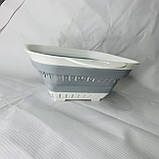 Квадратний силіконовий телескопічний друшляк 22 * 27,5 * 9,5 см, фото 4