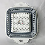 Квадратний силіконовий телескопічний друшляк 22 * 27,5 * 9,5 см, фото 7