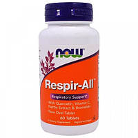 Комплекс для профилактики дыхательной системы NOW Foods Respir-All 60 Tabs TO, код: 7517364