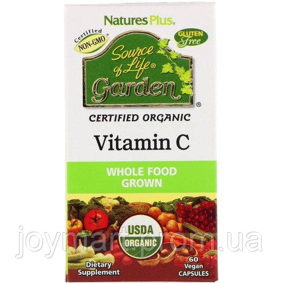 Витамин C Nature's Plus Vitamin C 500 mg 60 Veg Caps NTP30733 JM, код: 7518125 - фото 1 - id-p1915460858