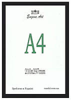 Фоторамка пластиковая цвет черный 21*30(А4). Рамка для фото, дипломов, сертификатов, грамот.