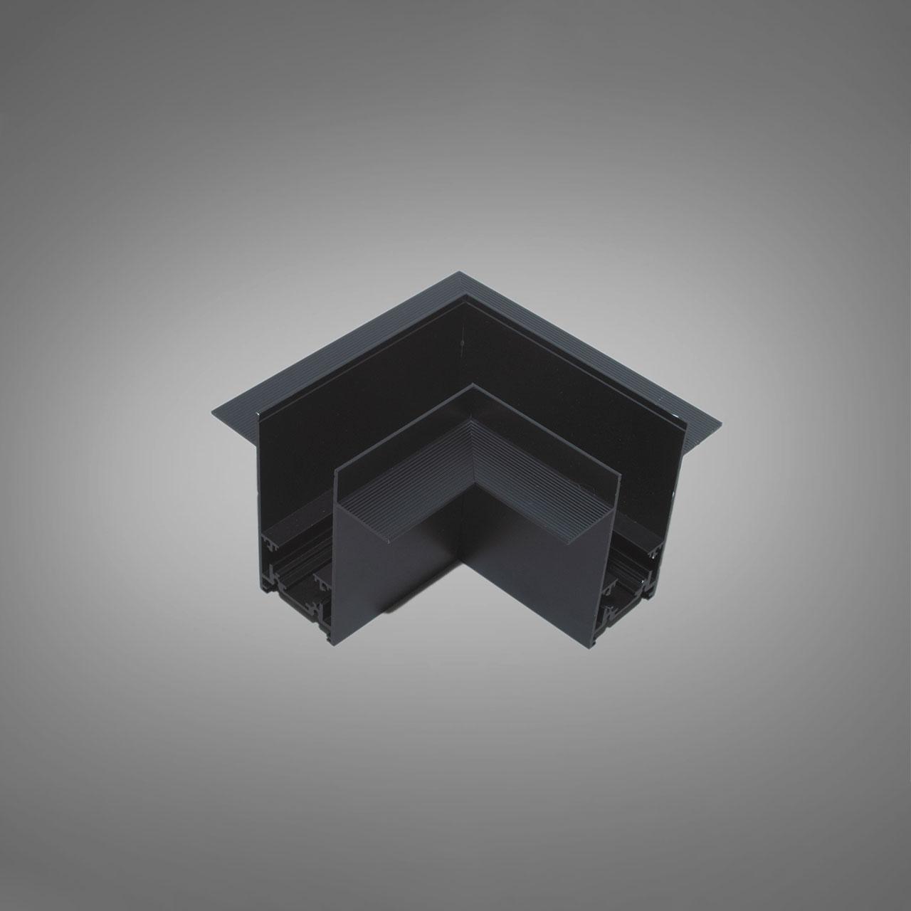 Кутовий з'єднувач для гіпсокартону треків серія 35 колір чорний D-QY-Z46C-BK Ext 90, фото 1