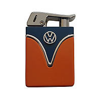 Зажигалка газовая пьезо Licences VW Metal Lighter Tank Оранжево-голубой (40610129BLUOR) PK, код: 7804113