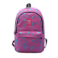 Городской рюкзак розовый с голубыми треугольниками