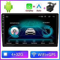 Универсальная магнитола 2 Din K802 9'' 4+32GB Android 12 4 ядра 2 USB-разъема Bluetooth Wi-Fi Carplay + Камера