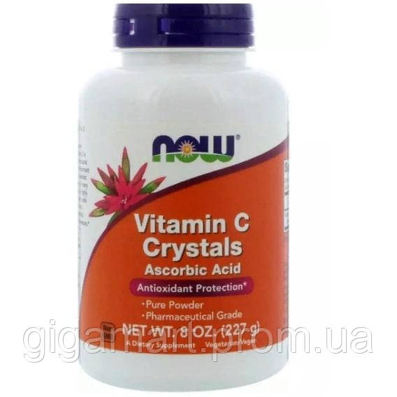 Витамин C NOW Foods Vitamin C Crystals, 8 oz 227 g 101 servings NF0790 GI, код: 7518626 - фото 1 - id-p1915484420