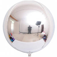 Фольгированный шар сфера 3D "17" (40см) металлик серебро