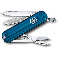 Складной нож Victorinox Classic 58 мм 7 функций Синий полупрозрачный 0.6223.T61G KV, код: 7431898