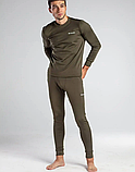 Якісна військова зігрівальна термобілизна чоловіча з оливкової флісу, фото 4