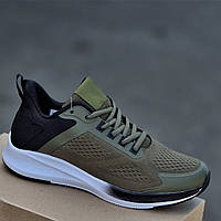 Кроссовки мужские хаки летние тканевые олива Кросівки чоловічі хакі літні текстильні (Код: М2079)