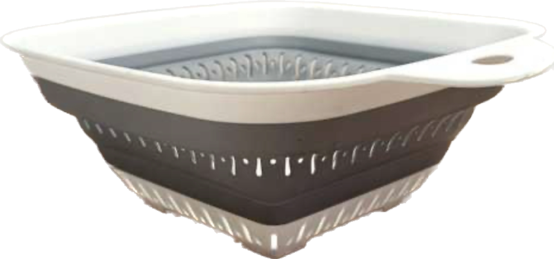 Квадратний силіконовий телескопічний друшляк 22 * 27,5 * 9,5 см, фото 1