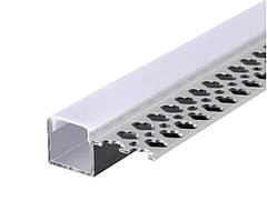 Алюмінієвий профіль LS103b під штукатурку, анод. + матовий розсіювач 3м (ціна 1м)