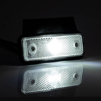 Ліхтар габаритний Fristom FT-004 B+K LED білий на кронштейні з проводом, фото 3