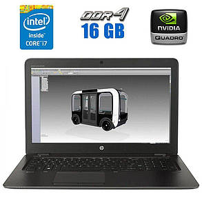 Мобільна робоча станція HP Zbook 15 G4 / 15.6" (1920x1080) IPS / Intel Core i7-7700HQ (4 (8) ядра по 2.8 —, фото 1
