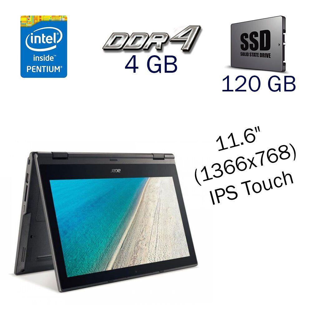 Ноутбук-трансформер Acer TravelMate Spin B118 N16Q15 / 11.6" (1366x768) IPS Touch / Intel Pentium N5000 (4