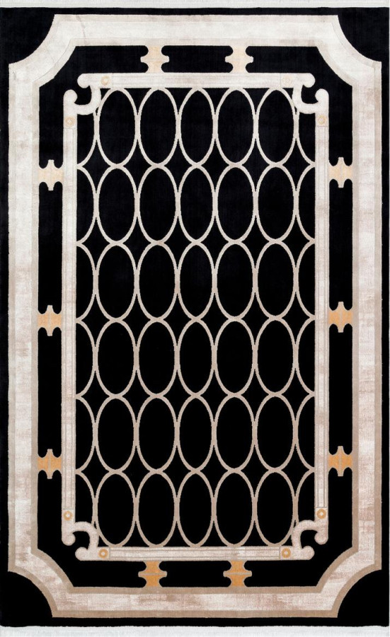 Килим Baroque BR 06 Black чорний прямокутний 160*230 см
