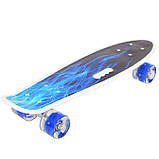 Скейт (пінні борд) Penny board (дека з ручкою, колеса світяться) ТМ Best Board арт. C 70822/3, фото 8
