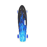 Скейт (пінні борд) Penny board (дека з ручкою, колеса світяться) ТМ Best Board арт. C 70822/3, фото 7