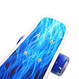 Скейт (пінні борд) Penny board (дека з ручкою, колеса світяться) ТМ Best Board арт. C 70822/3, фото 6