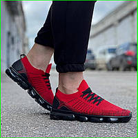 Кроссовки в стиле N!ke VaporMax Красные Мужские Черные (размеры: 41,43) - 801