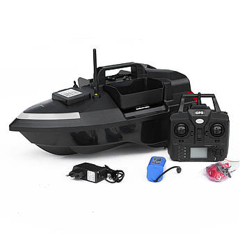 Карповий кораблик для риболовлі Flytec V020 Чорний з GPS Акумулятор на 12000 мА·год