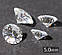 Moissanite Муассанніт чисто білий 0.50 ct 5.0 mm. VVS1, фото 3