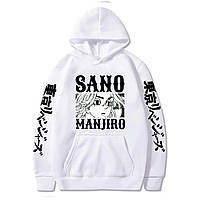 Толстовка Токийский призрак Sano Manjiro худи белое
