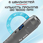 Бездротовий Дермапен Dr. Pen 6 Режимів Дермаштамп Для Фракційної Мезотерапії Електричний Мезоролер На Акумуляторі M8 Сірий, фото 5