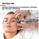 Бездротовий Дермапен Dr. Pen 6 Режимів Дермаштамп Для Фракційної Мезотерапії Електричний Мезоролер На Акумуляторі M8 Сірий, фото 11