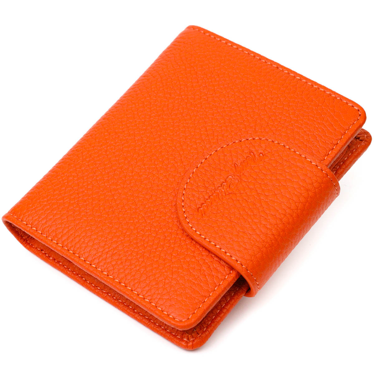 Неповторний жіночий гаманець із натуральної шкіри Tony Bellucci помаранчевий