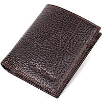 Маленький гаманець із зручним функціоналом із натуральної шкіри Tony Bellucci коричневий