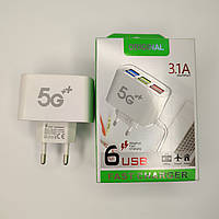 Зарядное устройство на 6USB ORIGINAL 3.1 OUTPUT 56 FAST CHARGER