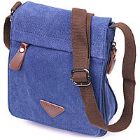 Интересная мужская сумка из текстиля 21267 Vintage Синяя UD, код: 7803885