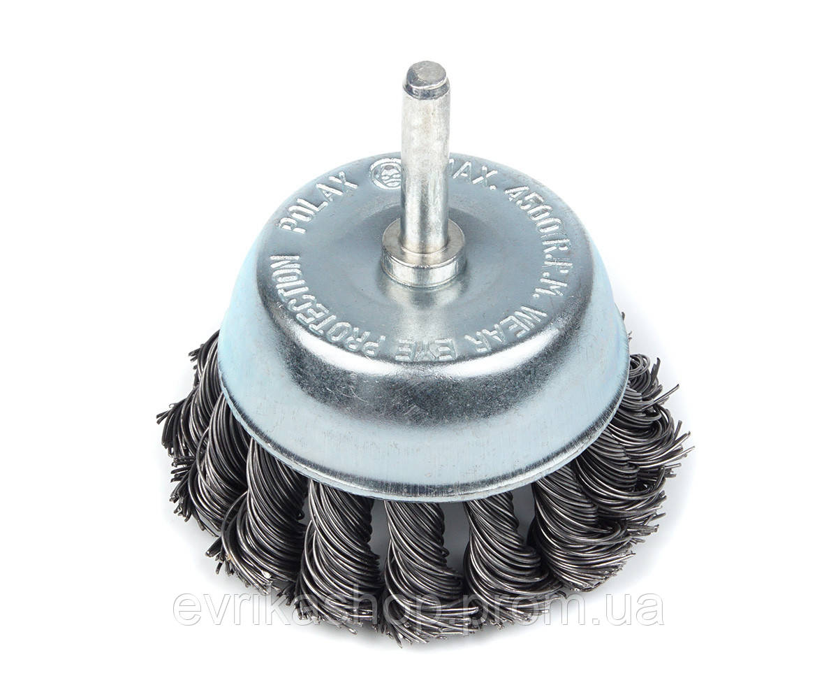Купить Щетка Polax торцевая по металлу для дрели пучки витой плетеной ...