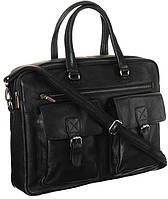 Чоловіча шкіряна сумка-портфель для ноутбука до 14 дюймів Always Wild Чорний (LAP15602NDM) SM, код: 6688025