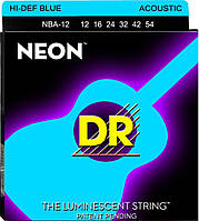 Струны для акустической гитары DR NBA-12 Hi-Def Neon Blue K3 Coated Medium Acoustic Guitar St MP, код: 2656642