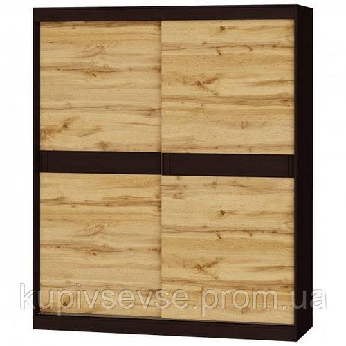 Шкаф-купе Эверест Соната 1800 двухдверный 180х60х217 венге темный+дуб ...