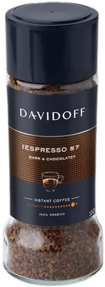 Розчинна кава Davidoff Espresso 57 Dark & Chocolatey 100 грамріжкоф Espresso Шоколад