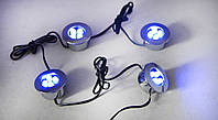 Подсветка универсальная для салона автомобиля, багажника, бампера, днища / комплект 4 пуговицы