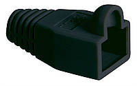 Ковпачок Lucom FreeEnd-RJ45 UTP5e (ковпачок) ізолюючий 6.4mm з вушком чорний (62.09.8209) TH, код: 7455230